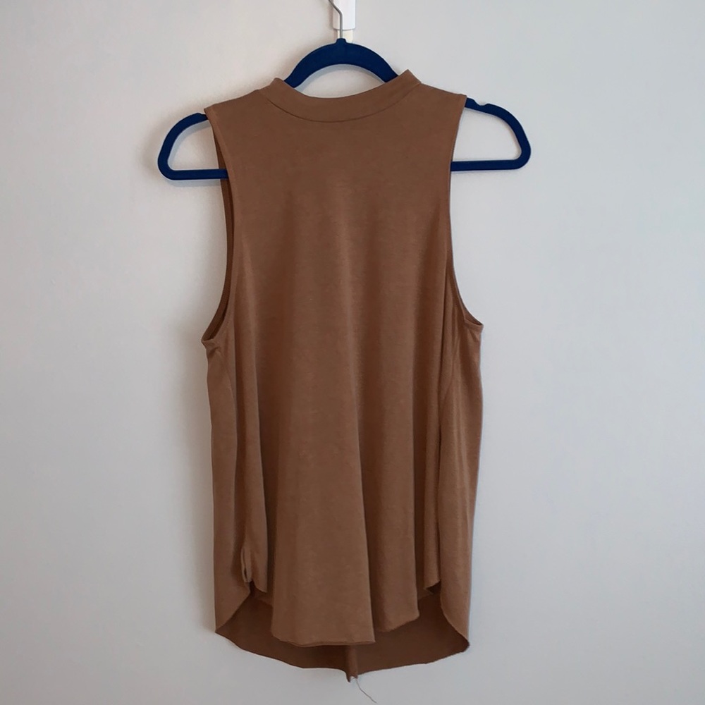 AE Rust Mock Neck Tank
